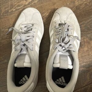 adidas Women's Grand Court 3.0 Gray Suede Sneakers